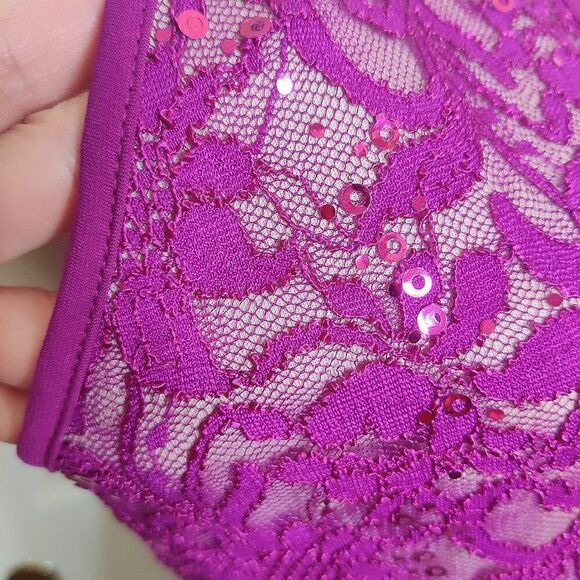Candalite sequined lace keyhole halter maxi evening gown sz S - Picture 6 of 11